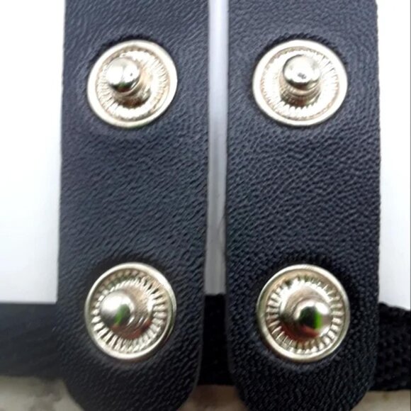 COPY - Goth Spike  vegan Leather Bracelets Set of 2 Unisex -Black-New - Picture 8 of 8